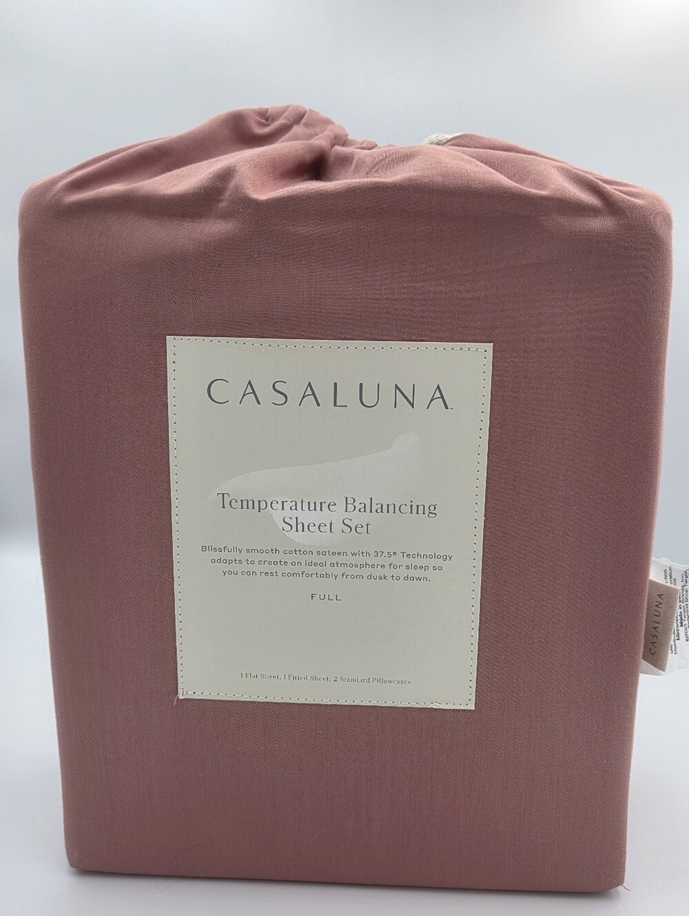 Casaluna 300 Thread Temperature Balancing Sheet Set Full Rose Pink Nwt